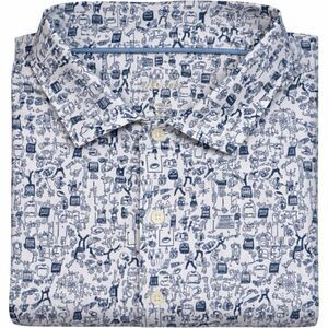 johnnie-O JMP05420 The Tailgater Polo XXL White Sports Print